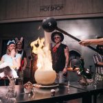 Glass art as performance art. Chrysler Museum Glass Studio, Norfolk, Va.