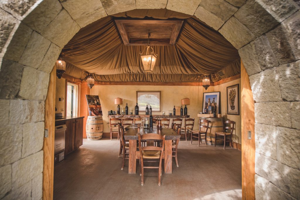 Indoors of wine makers Crocker & Starr. FWT Magazine.