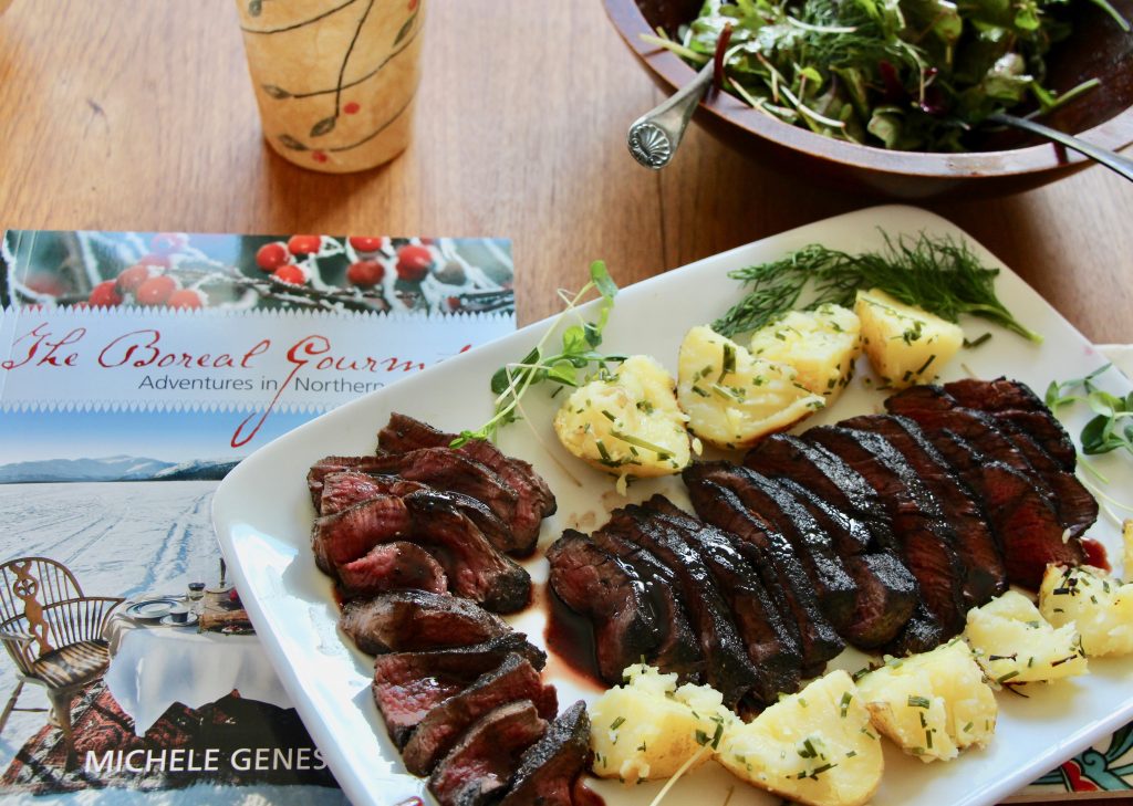 Moose and caribou on the table at Michele Genest's house © Christine Salins