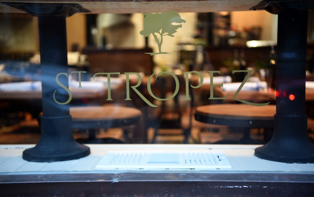 St. Tropez is a popular French restaurant and wine bar in New York