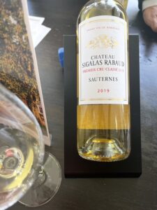 Sauternes wine bottle