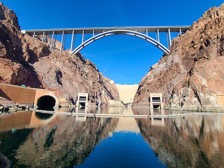 Reflections of Hoover Dam