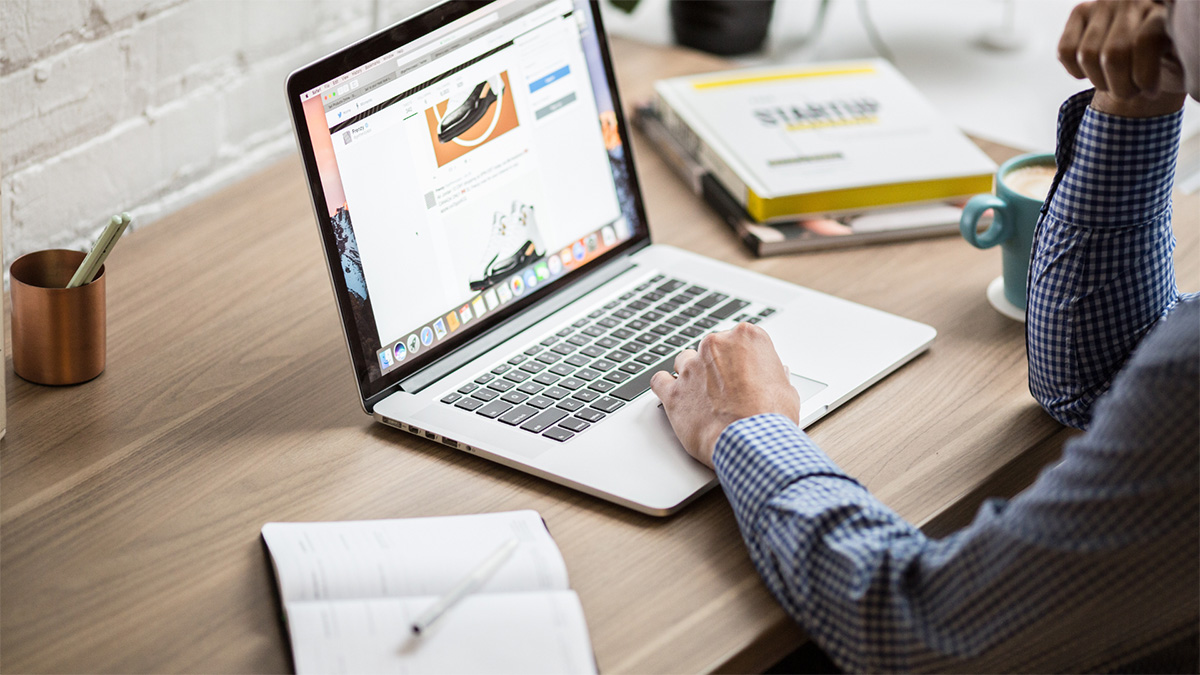 Laptop Angled on Desk