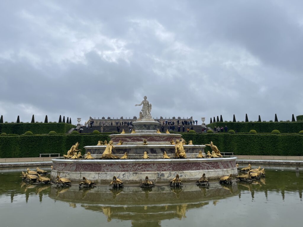 The fountains in the gardens of Versailles