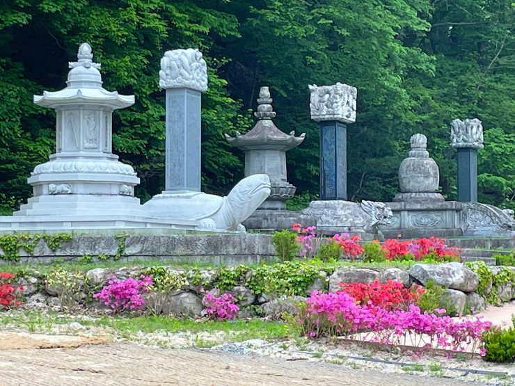 A collection of historic stupas, sacred structures that house the remains or ashes of BUddhist monks and saint.