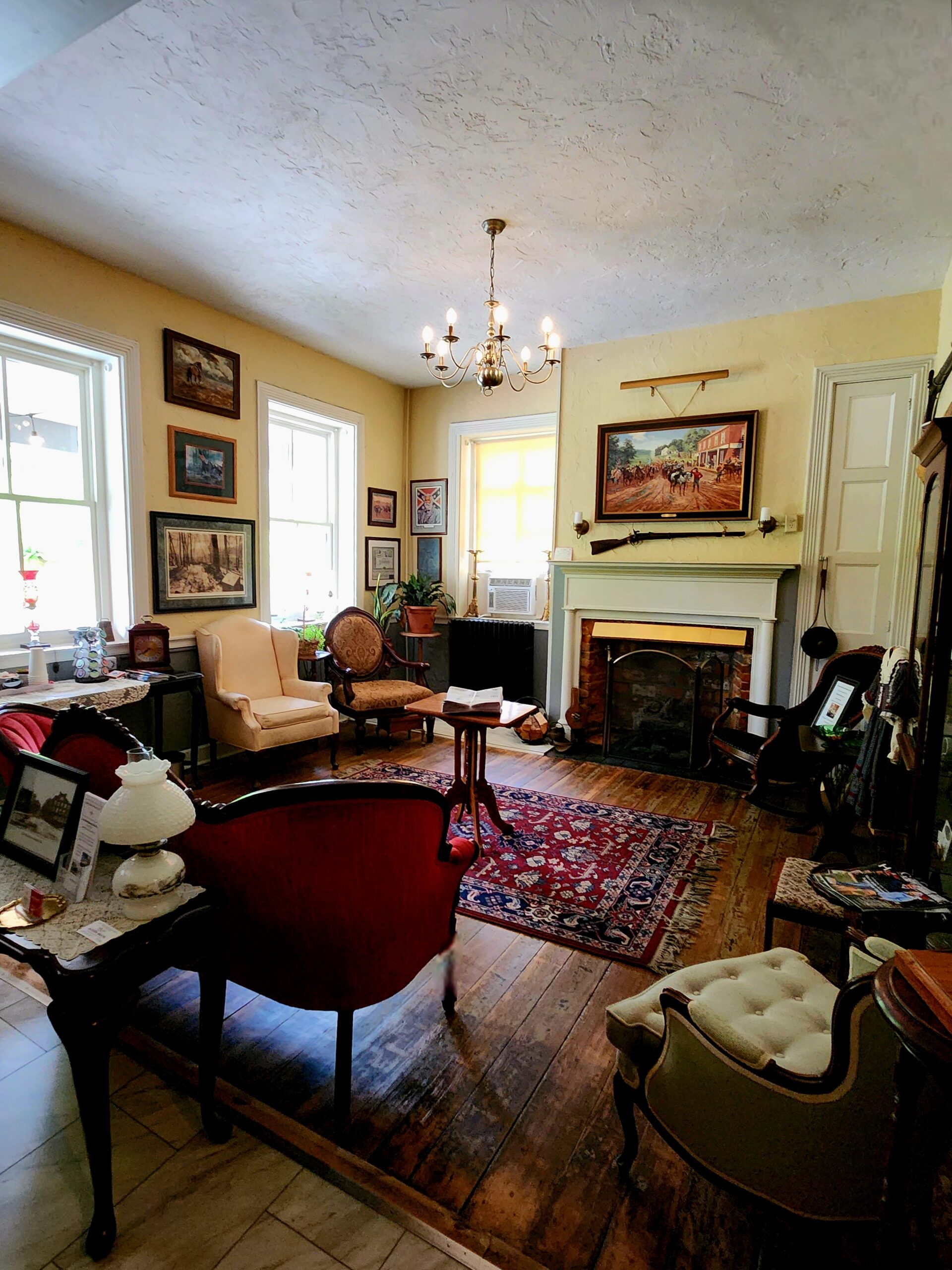 The formal parlor in the Cashtown Inn.