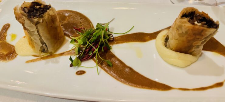 Mushroom Cigar plating at Taste restaurant