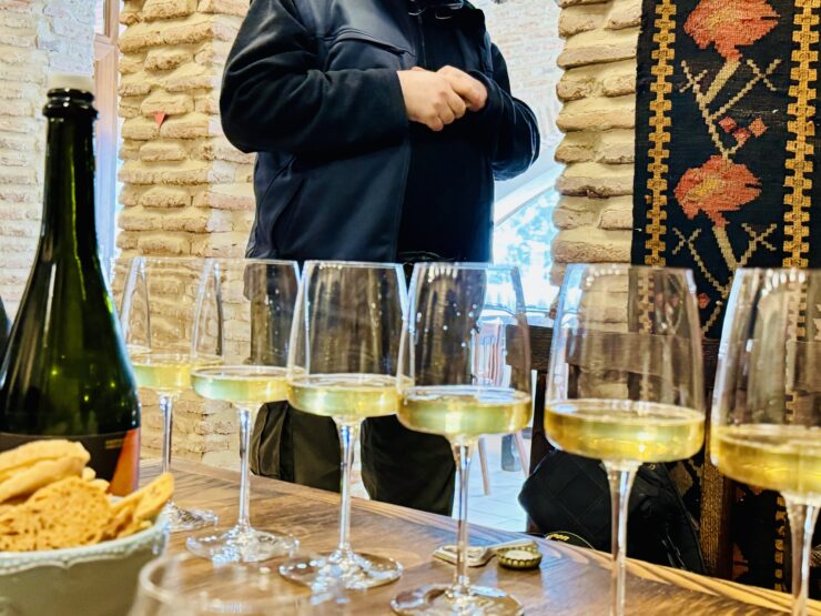 Kerovani Winery serving us their sparkling amber pet-nat