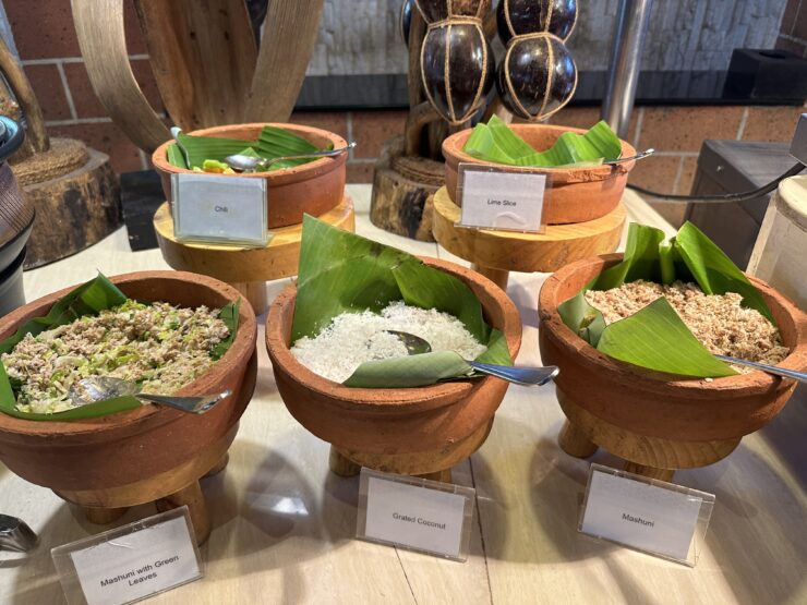 Mashuni set-up at breakfast