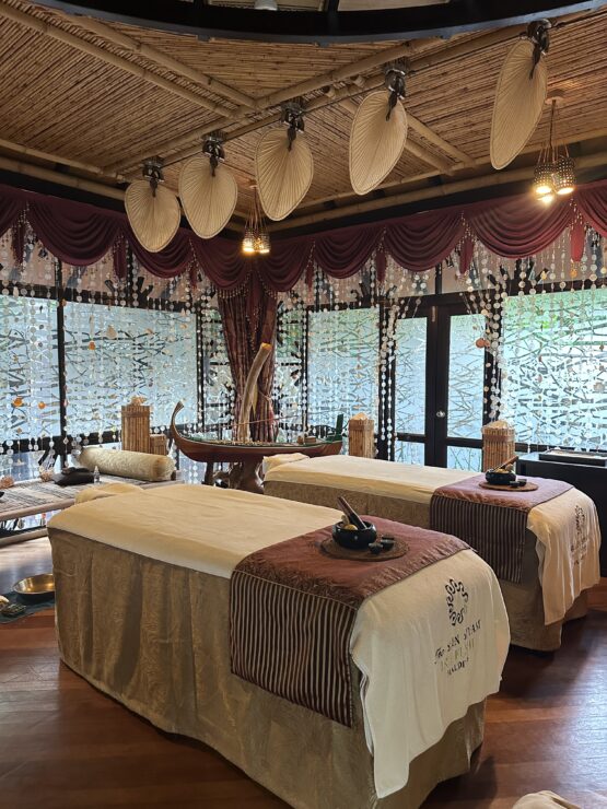 A couples room at the Thalgo Spa