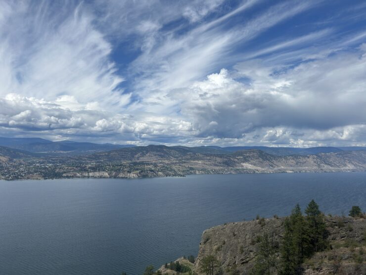 Lake Okanagan views from above. Penticton, BC getaway.