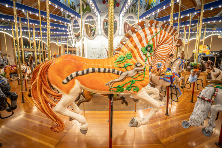 Carousel Animal Orange Zebra