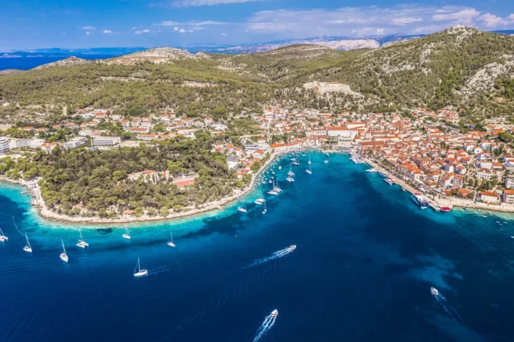 The Blue-Green Adriatic Along the Coast of Hvar