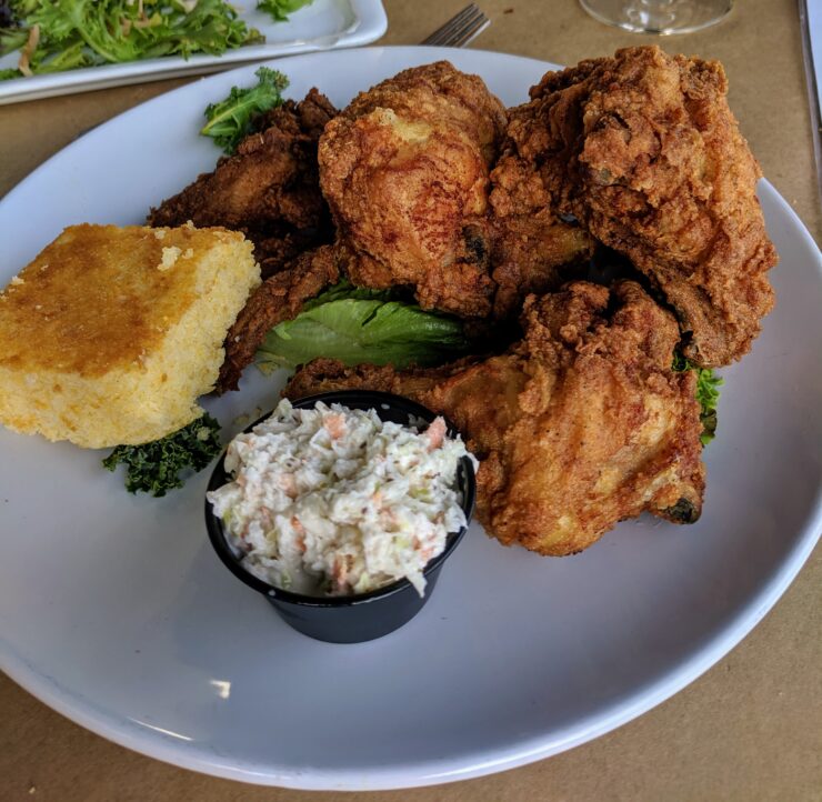 The best fried chicken I've found in the Mid-Atlantic is at The Wellwood.