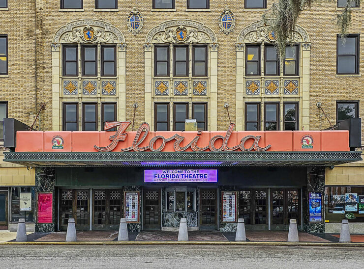 The Florida Theatre, on the corner of Forsyth and Newnan Streets
