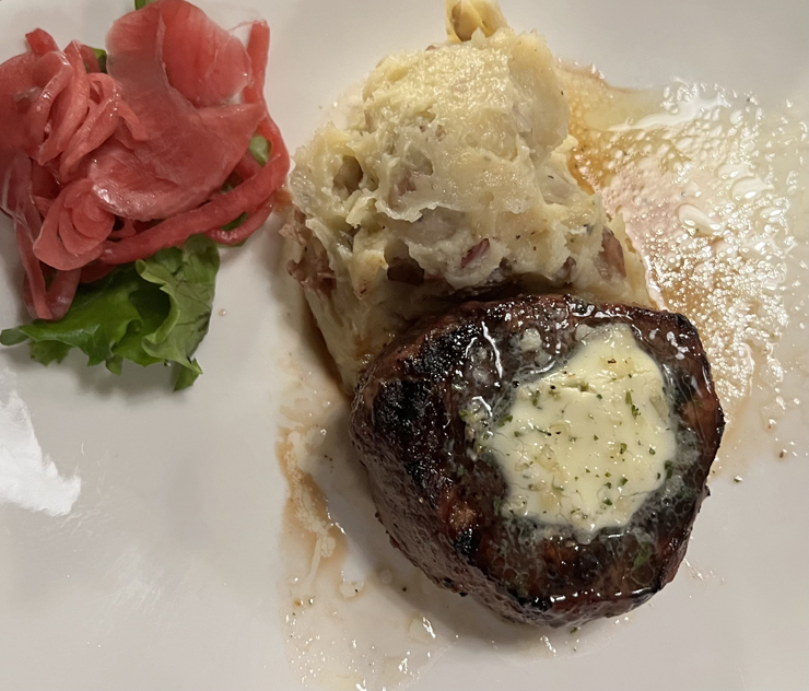 My delicious steak filet at Chop.