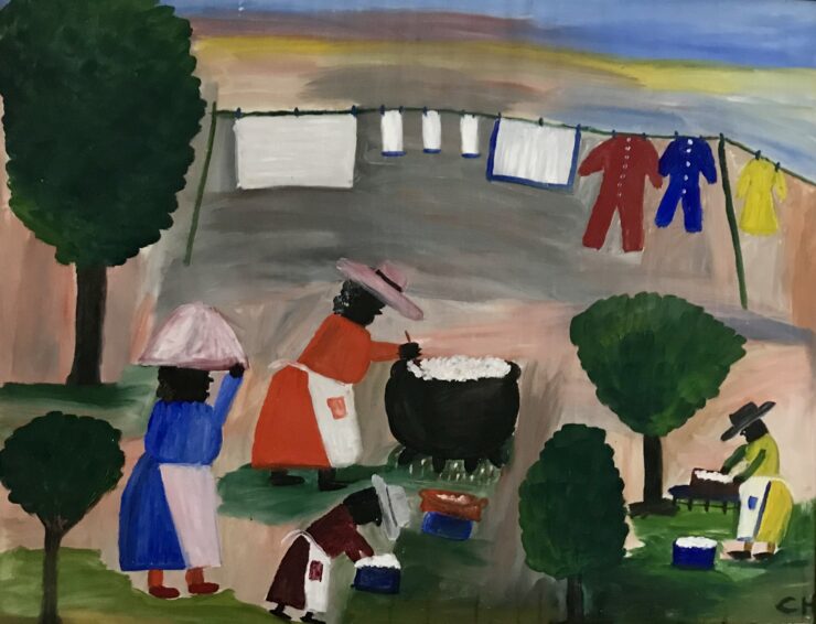 Folk Art by Clementine Hunter, former plantation field hand.