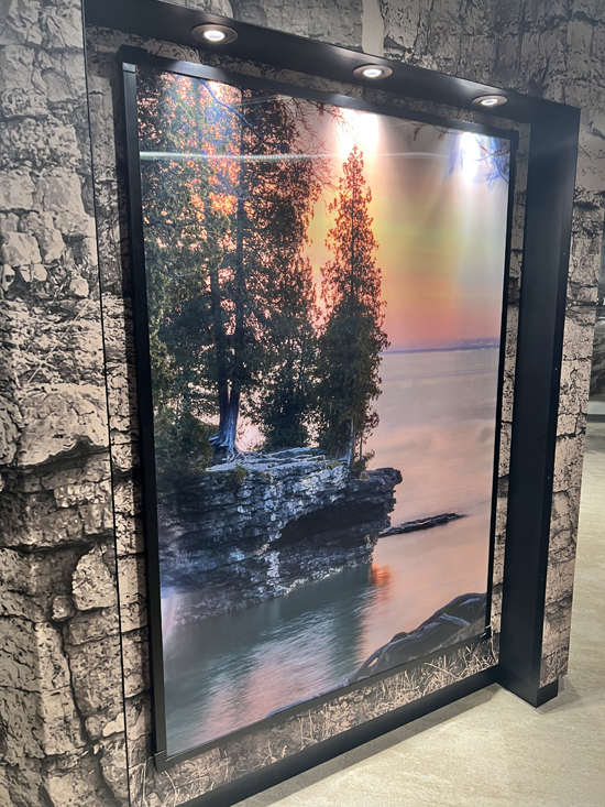 A hologram in the Maritime Museum in Sturgeon Bay, Door County, Wisconsin