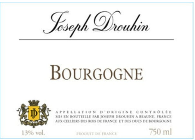 Joseph Drouhin wine label Bourgogne