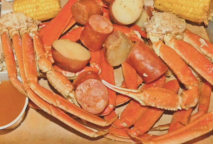 Snow crab platter at The Wharf