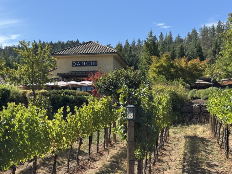 Dancing Vineyards Tasting Room including part of its vineyards