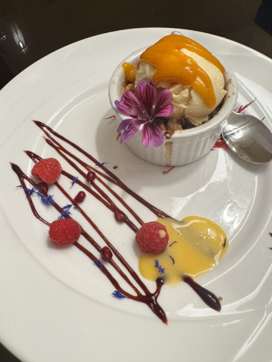 In-suite dinner prepared by Chef Bernard Casavant at The Royal Kelowna