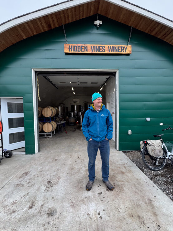 Winemaker Trevor Edwards at Hidden Vines Winery