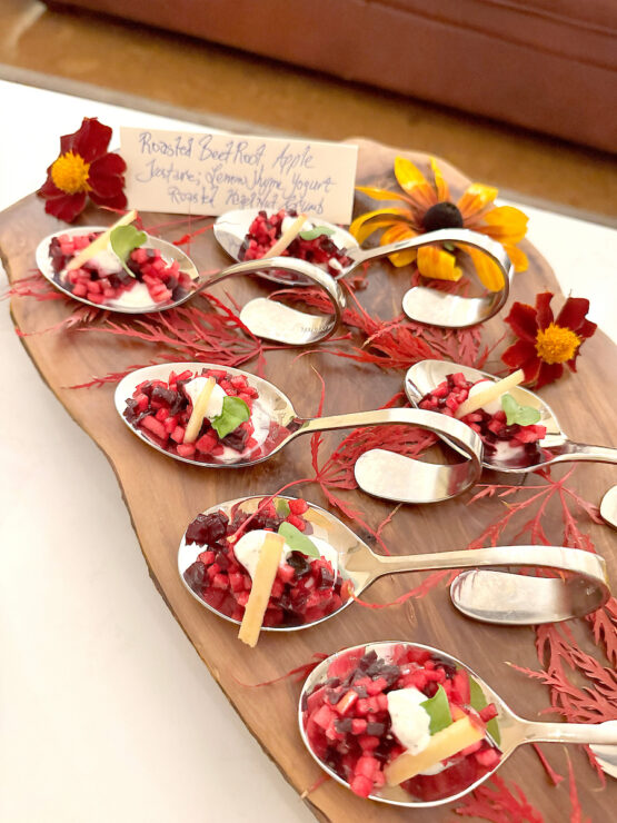 In-suite dinner prepared by Chef Bernard Casavant at The Royal Kelowna