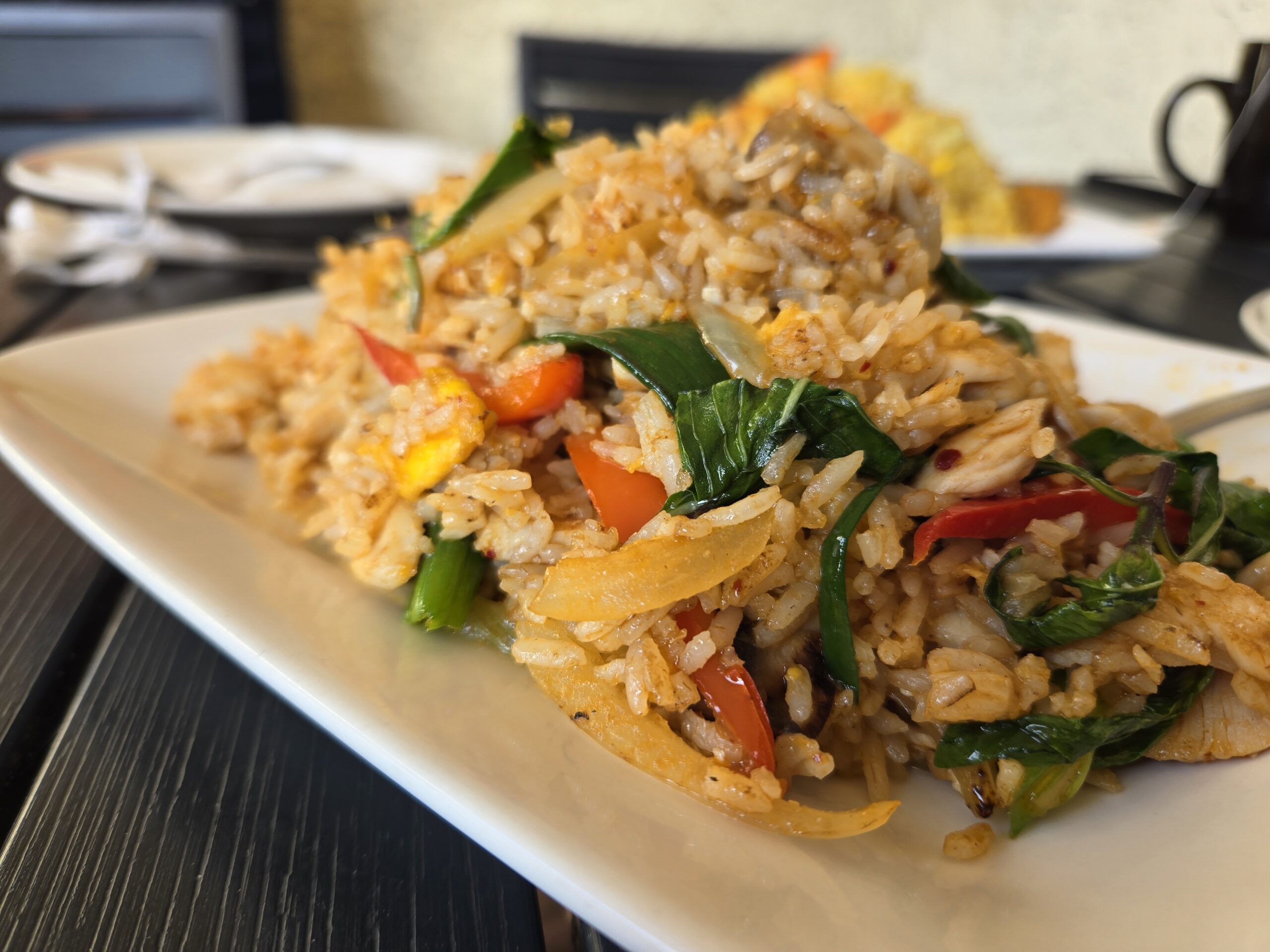 A lunch plate of Tom Yum fried rice at Camarillo's Rice by Mama.