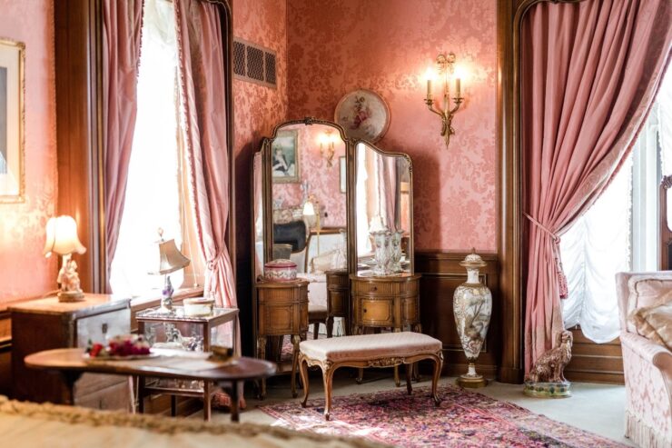 This photo shows Martha's bedroom within Meadow Brook Hall
