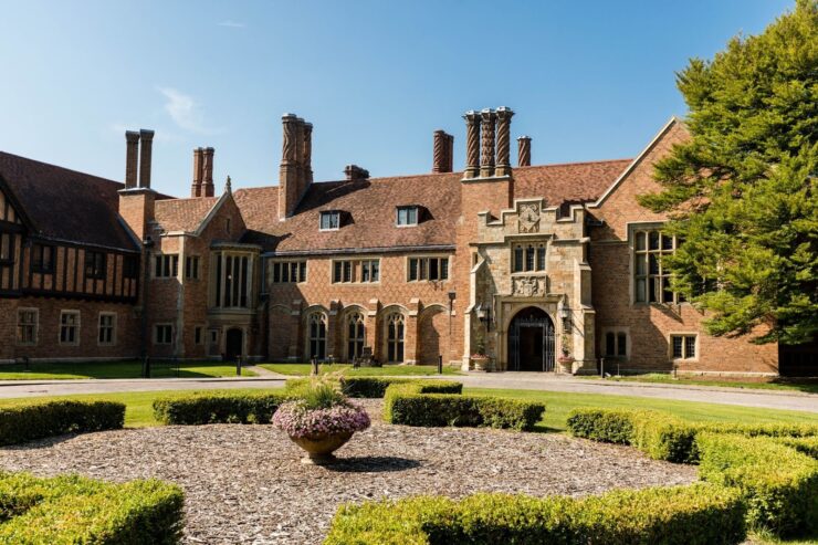 The exterior view of Meadow Brook Hall