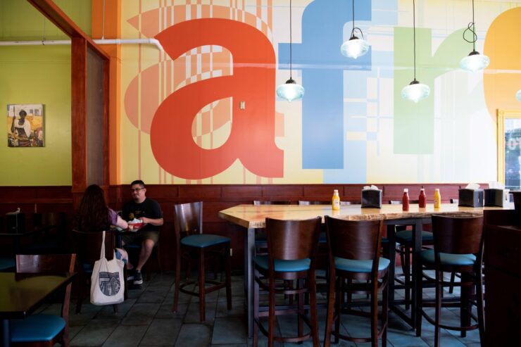 Inside the Afro Deli a restaurant in Minneapolis