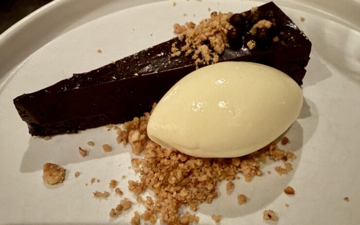 Chocolate Torte dessert at Domaine Serene