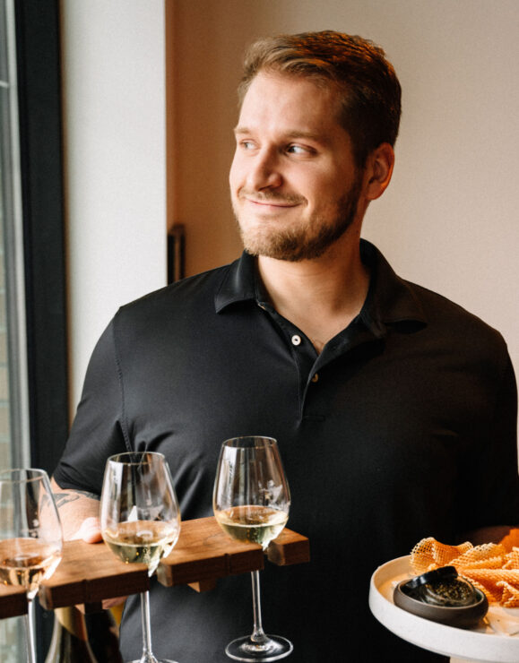 Quintin Robertson, Somelier at Domaine Serene Wine Lounge, Lake Oswego
