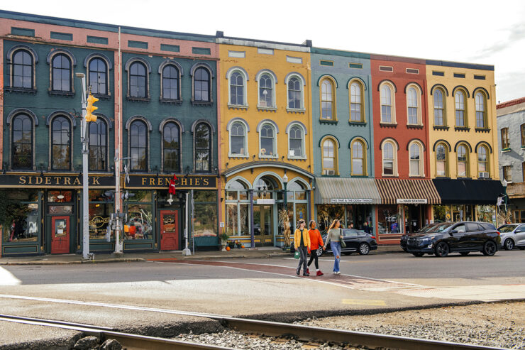 Section of Cross Street in Depot Town