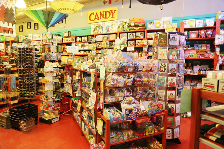 Retail floor of The Rocket candy store