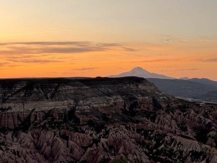 Sunset from Goreme hillside over town © Joelle Machia