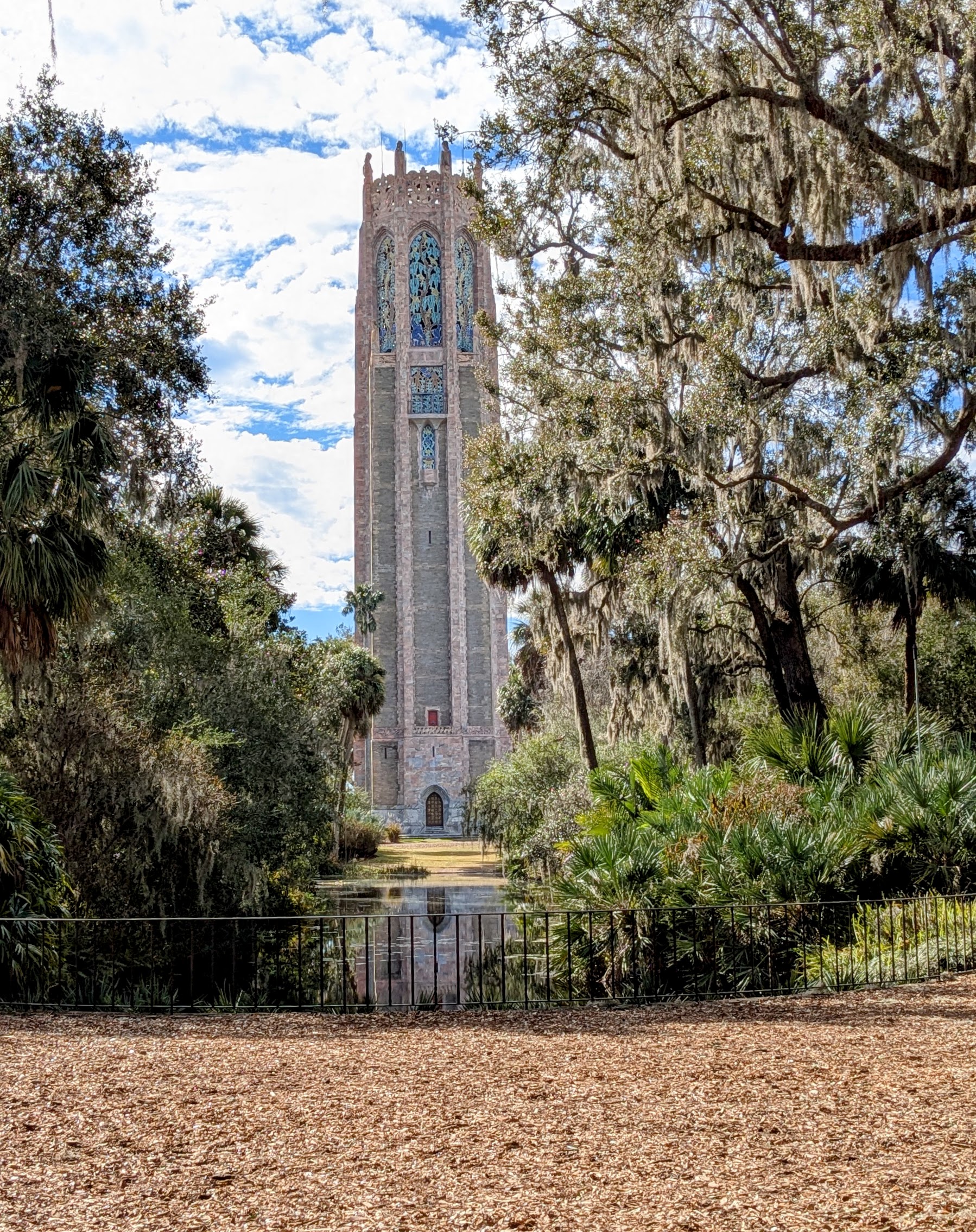 The impressive Bok Tower stands 205-feet tall