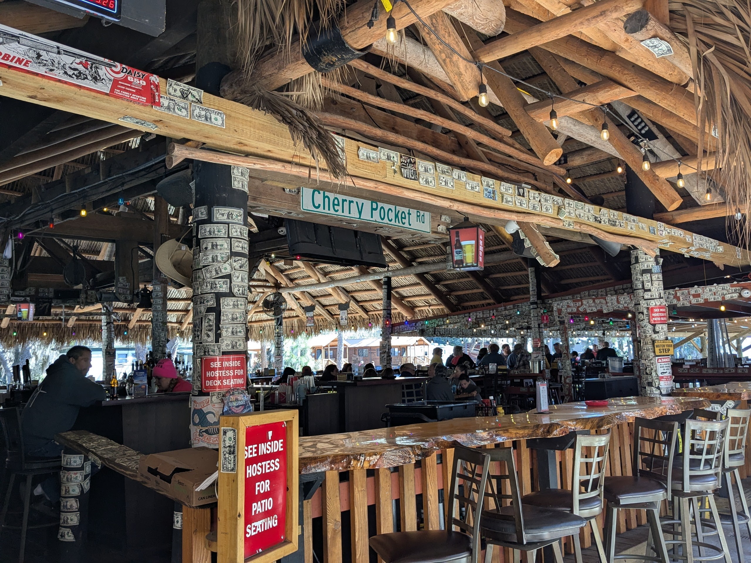 The bar at Cherry Pocket restaurant
