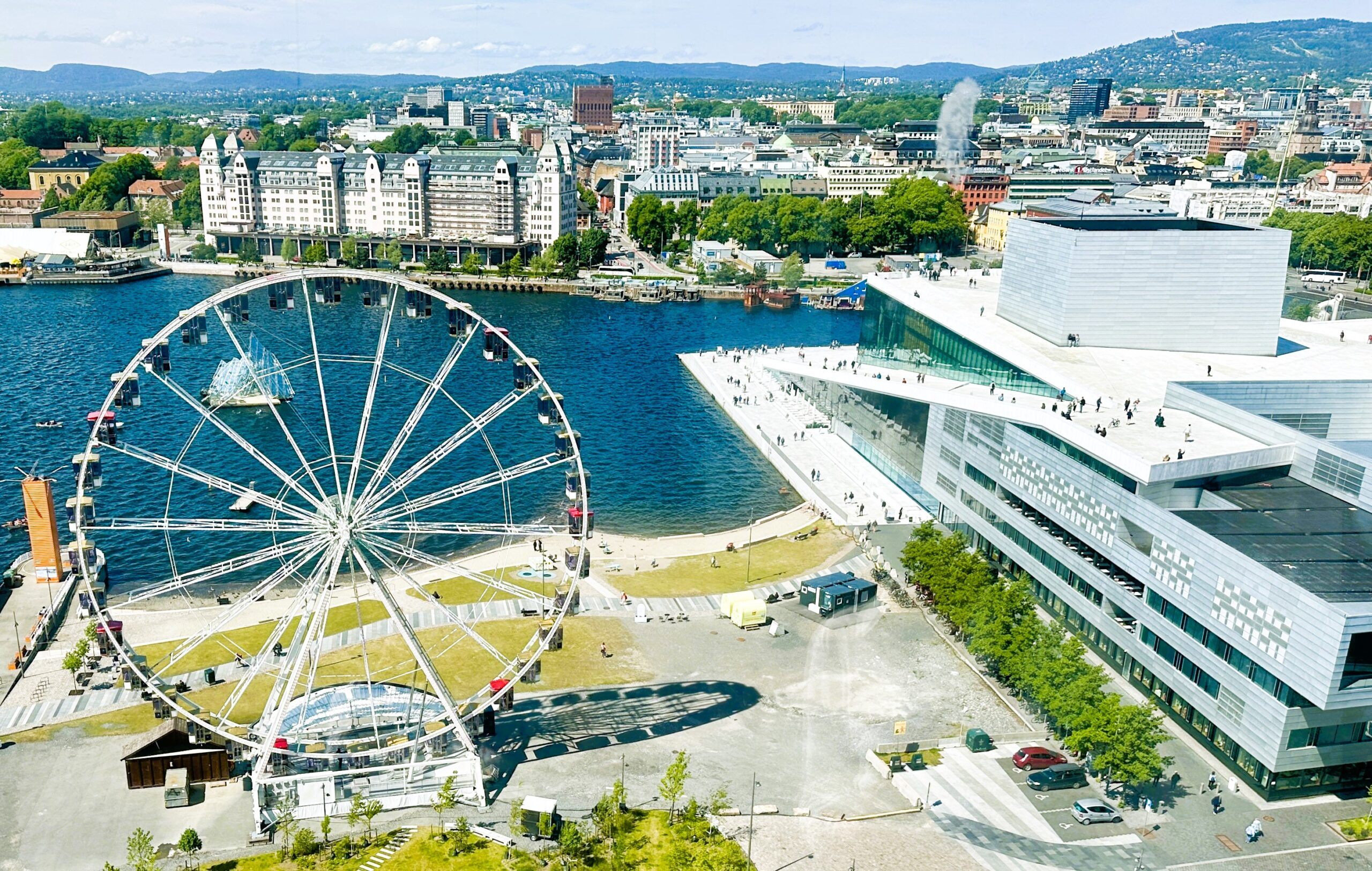 View of the opera house in Oslo from the Munch Museum.