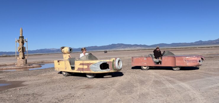 Guests at Outpost X have a variety of amenities from which to choose to make their stay feel like another galaxy. The most popular are the battery-powered sand cruisers. They are simple to operate and perfect for exploring the entire 200-plus acre property. ©Julia Bayly