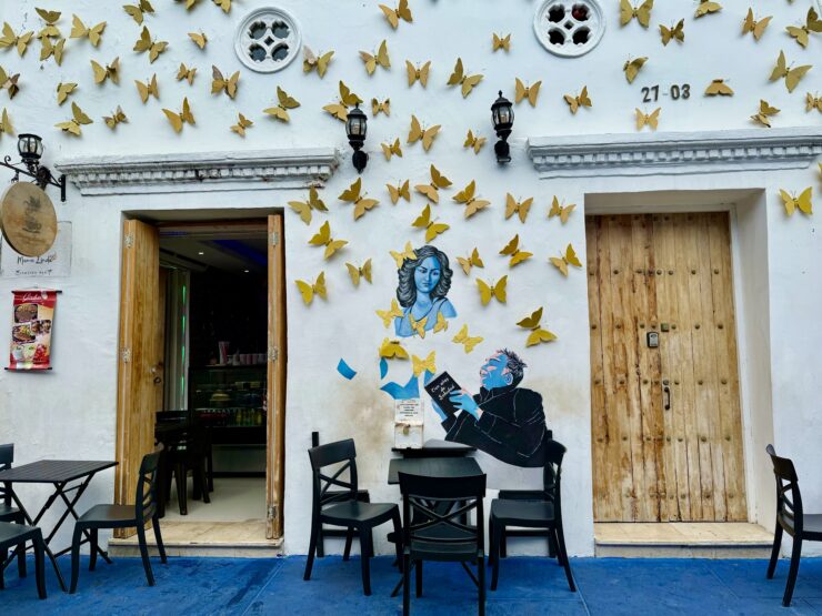 A mural in Getsemani is one of two here that honor Gabriel García Márquez ©Linda Barnard