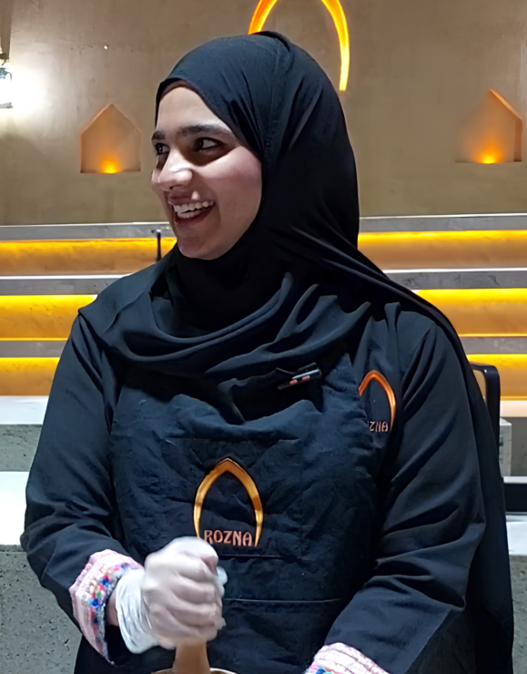 Chef Sameera is starting to explain how to make Qasha Salad