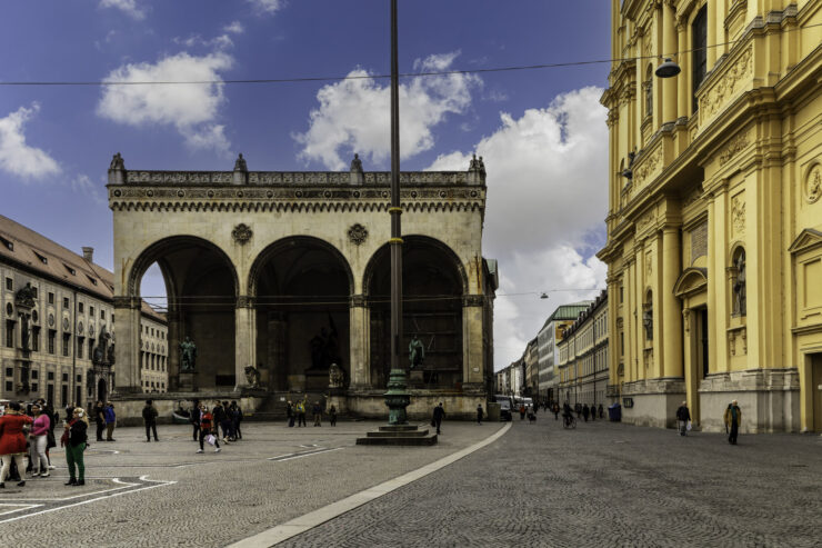 Feldherrnhalle (Field Marshals' Hall) in Odeonsplatz