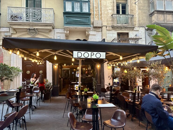 Dopo is a neighborhood bar offering cocktails and Maltese wines