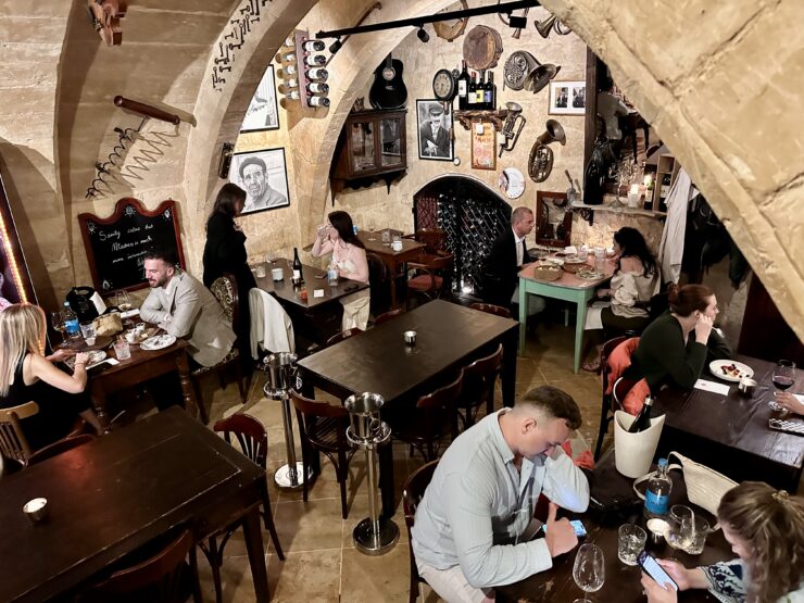 Trabuxu wine bar in Valletta, Malta is full of character in half-underground cellar