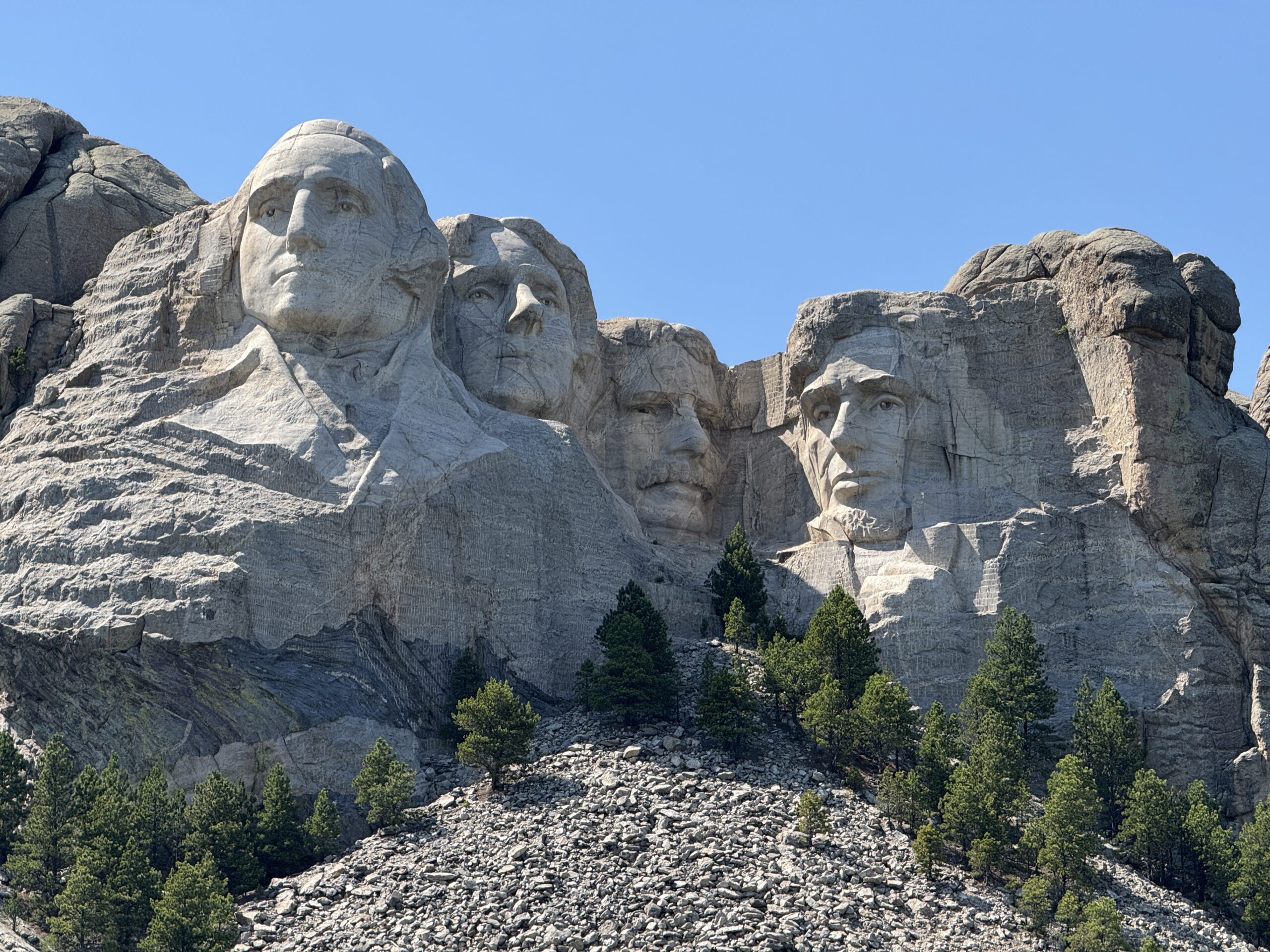 Mount Rushmore during the afternoon. Add a stop at this National Park to your Rapid City family vacation.
