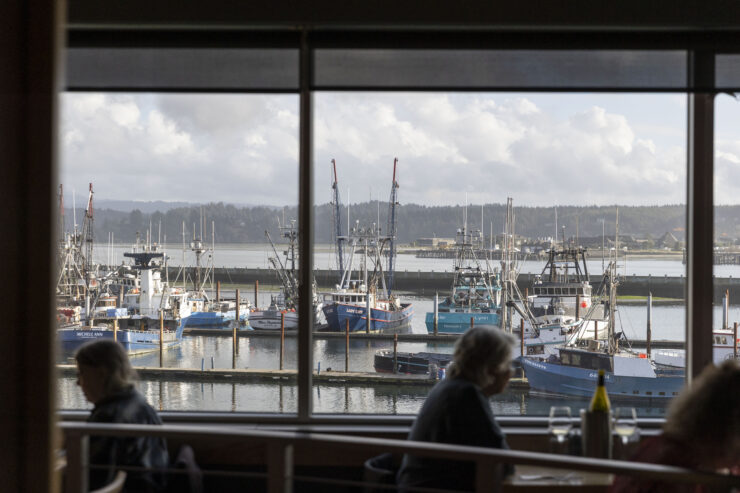 Looking out at the harbor from inside Local Ocean Seafoods © Rachelle Hacmac