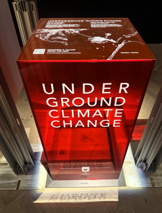 Bienale 2025 exhibit in Venice Under Ground Climate Change