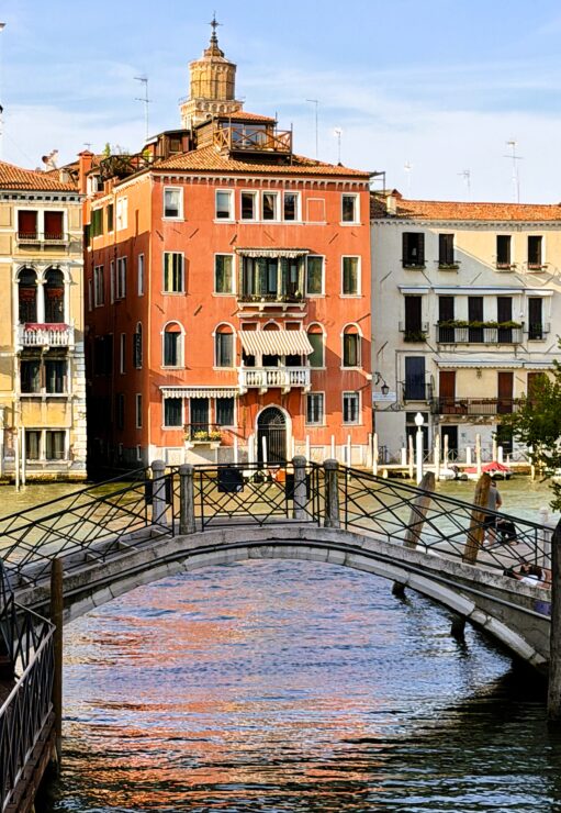Venice building and pedestrian bridge